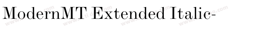 ModernMT Extended Italic字体转换